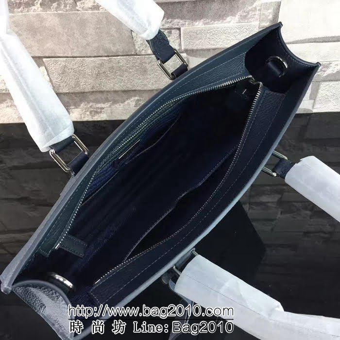 普拉達PRADA原單 2VG011-2FA原版荔枝紋 爆款男士商務手提包 PHY1271